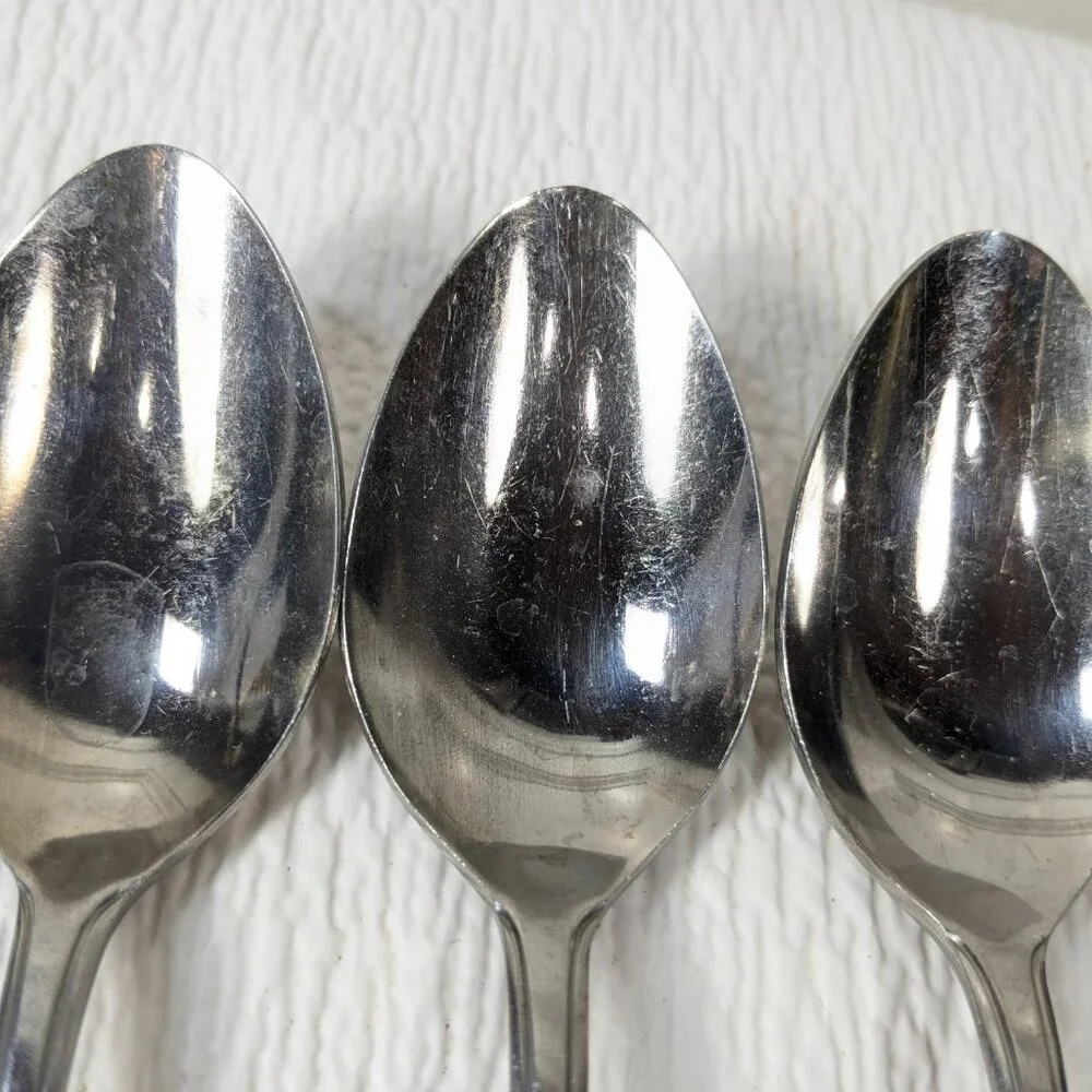 Vintage The Cellar LIVINGSTON place oval soup spoon SET 5 Stainless‎ steel